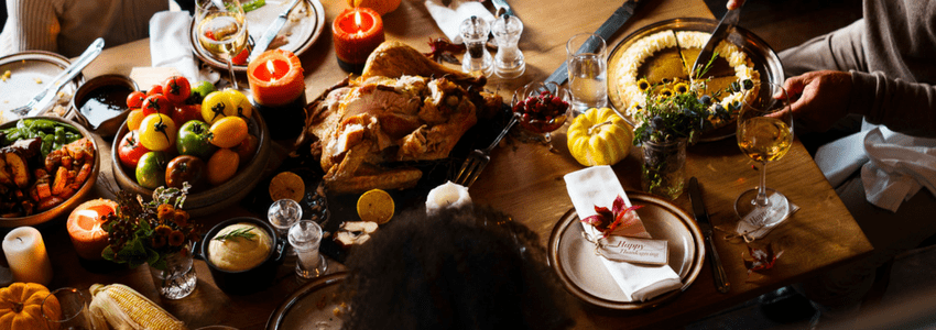 Pumpkin Pie with thanksgiving meal