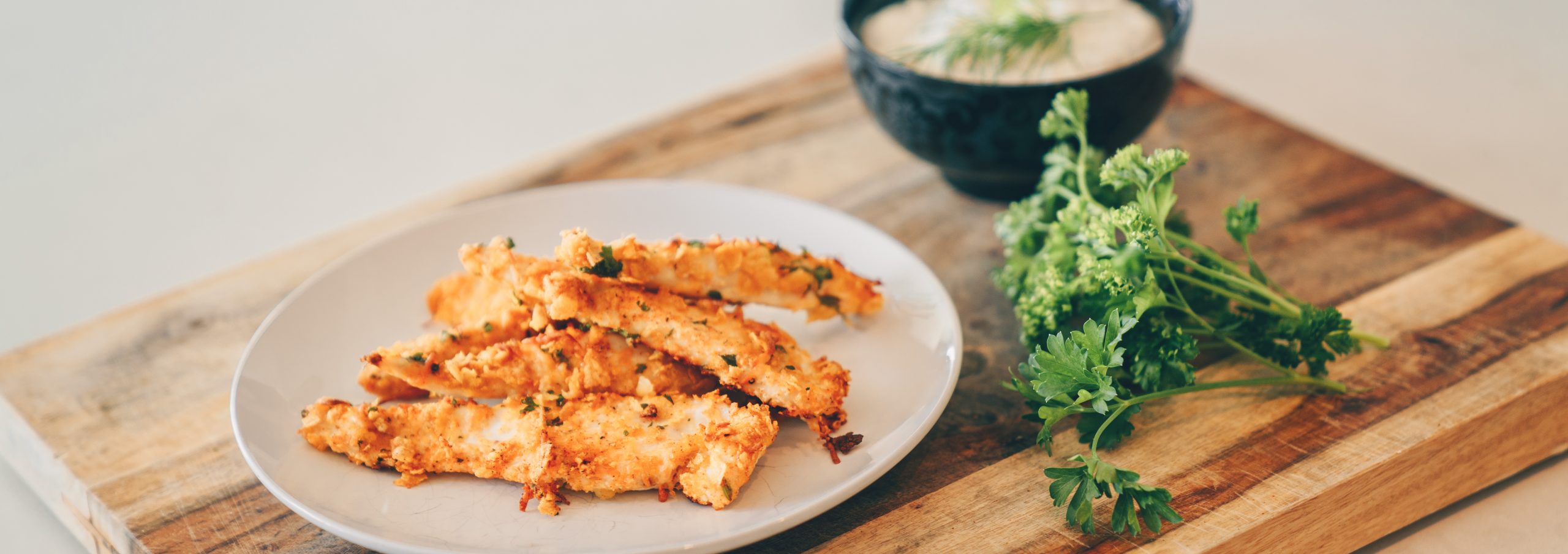 Crispy chicken fingers