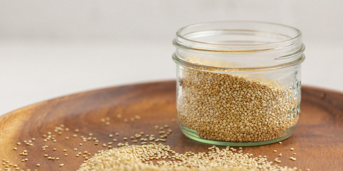 quinoa in jar