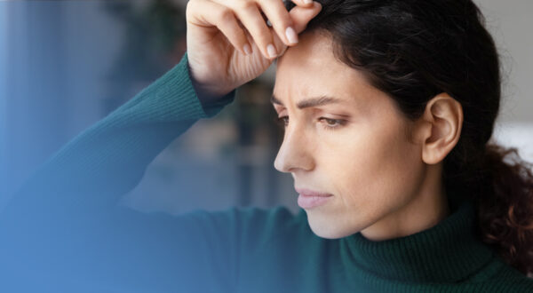 Woman looking anxious