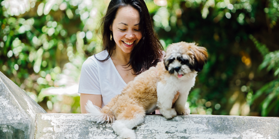 Woman looking calm and relaxed