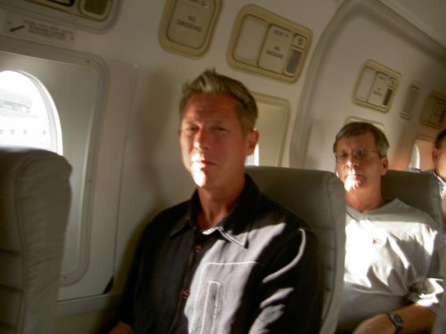 Dean on a plane