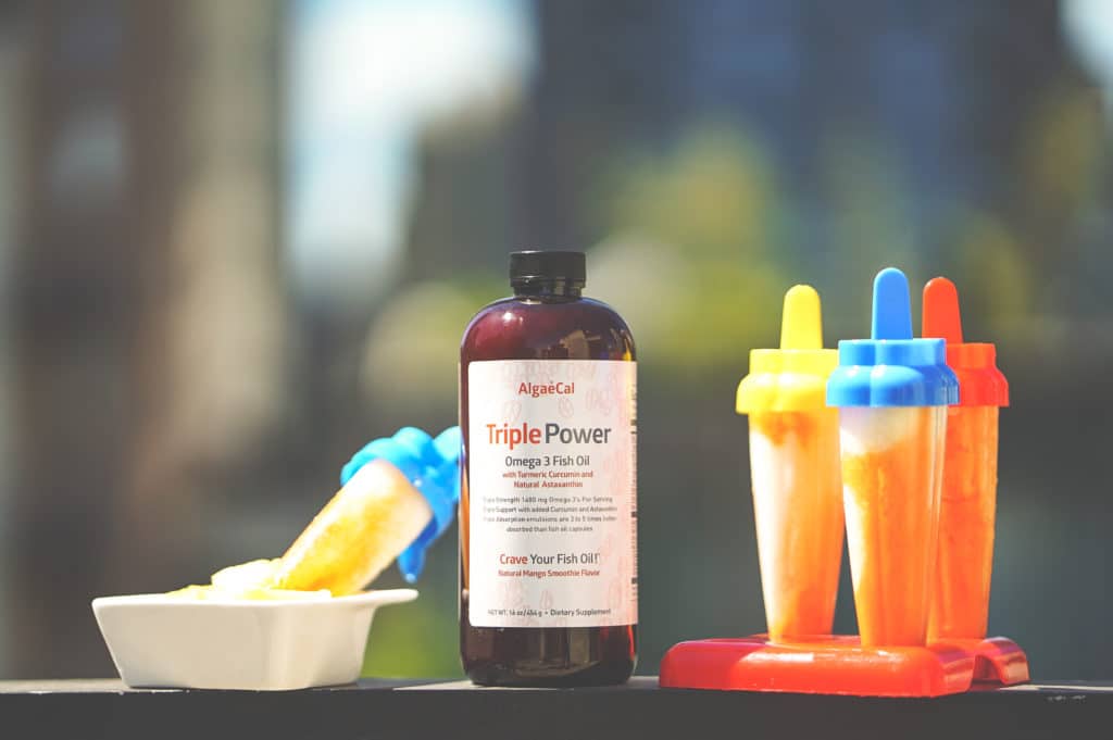 Tropical popsicles with Triple Power Fish Oil