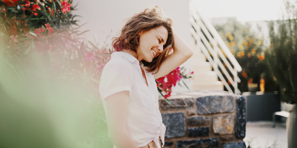 Woman smiling