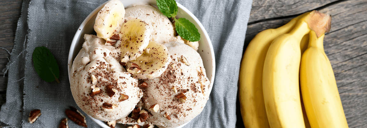 Banana Peanut Butter 'Ice Cream' with Cacao Nibs