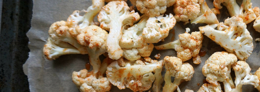 Oven Roasted Cauliflower with Lemon