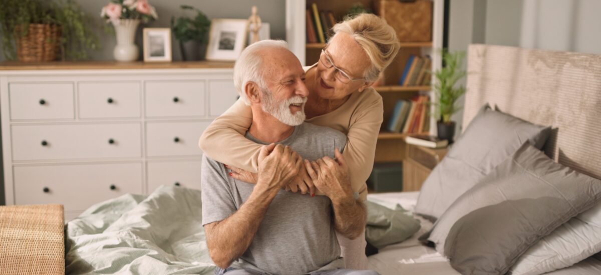 Couple smiling at each other