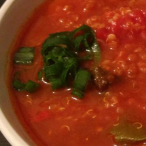 Tomato soup with quinoa