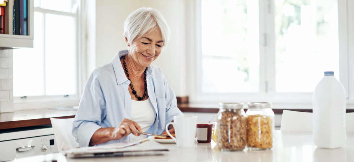 Woman Enjoying Breakfast